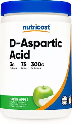 Nutricost D-Aspartic Acid Powder Green Apple (300 Grams) • $24.99