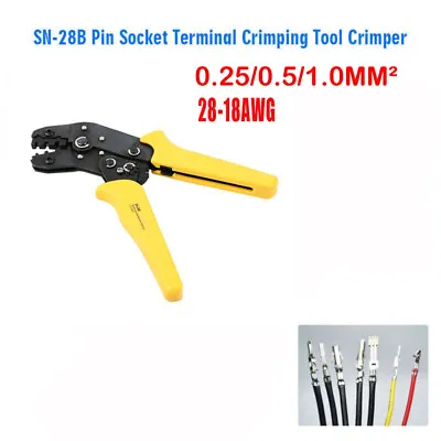 2.54mm 3.96mm SN-28B Pin 18-28AWG Crimp Plier Tool Crimper JST Molex For Dupont • $18.65