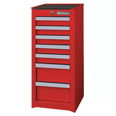 Westward 32H864 Westward Side Cabinet 7-Drawers Powder Coated Red 15.5  W X • $408.99