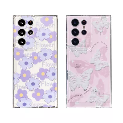 Case For IPhone Samsung OPPO Xiaomi Cute Flower Butterfly Soft Shockproof Cover • $4.39