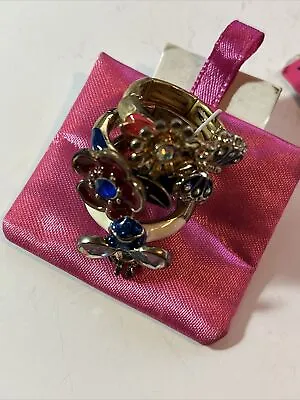 Betsey Johnson Stackable Rings Vintage Bee Flower Butterfly • $64