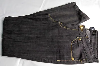 $33.16 • Buy Lot 29 Women's Dark Wash Mid Rise Slim Fit Jeans Gold Met. Sequin Hearts Size 11