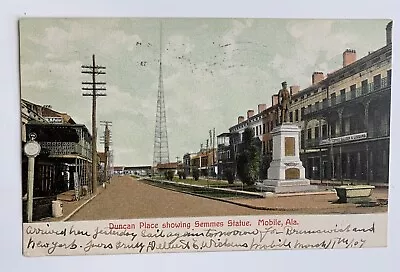 Duncan Place Mobile Alabama Vintage Postcard • $3.99