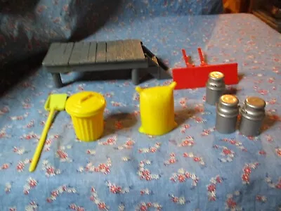 Vintage Marx Farm Misc Accessories Milk Cans Plow Garbage Can  & More • $15.99