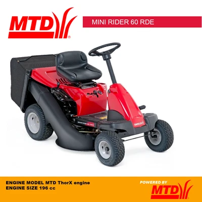 £1749.99 • Buy Lawnflite MiniRider 60 RDE 24″ Grass Collector 150L Transmatic Ride-On Mower MTD