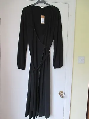 £14.99 • Buy Lovely Jersey Washed Black Dress By Hush Size L NWT