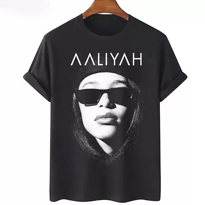 Aaliyah Singer Heavy Cotton Full Size S-345XL Unisex Black Shirt- Free Shipping • $16.99