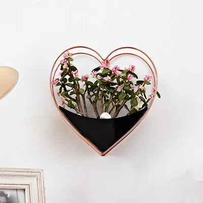 £3.95 • Buy Wall Hanging Planter Heart Shape Plants Flowers Wall Holder Basket Pot Box Vase