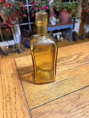 Nice Vintage Wheaton 5 1/2  Tall Amber Glass Bottle • $9
