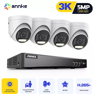 ANNKE 8CH 4K DVR 5MP Security Camera System Color Night Human Detection H.265+ • $209.99