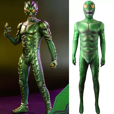 £17.40 • Buy Spiderman Green Goblin Mask Jumpsuit No Way Home Adult Kids Bodysuit Zentai New
