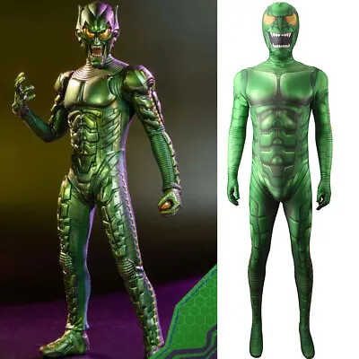 Spiderman Green Goblin Mask Jumpsuit No Way Home Adult Kids Bodysuit Zentai New • £18