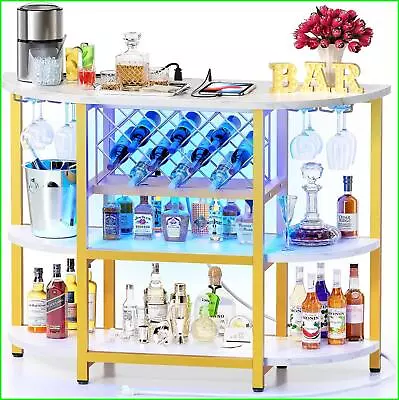 Bar Led Power Mini Liquor Cabinet Power Outlet Home Table LED Home Mini Bar New • $196.88