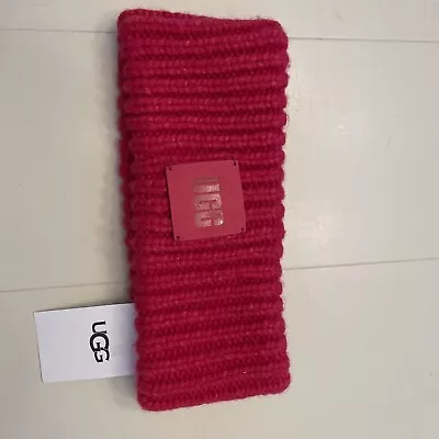 NWT UGG Chunky Ribbed Headband Color: Cerise $48 • $43.99