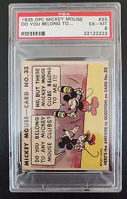 1935 Mickey Mouse #33  Do You Belong  PSA 6 Beauty! • $16.50