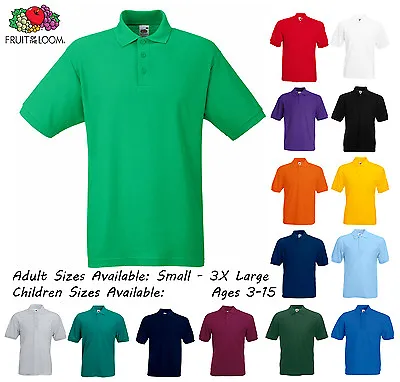 Girls Boys Mens Ladies Polo T-Shirt Plain School PE Sports GYM S M L XL 2XL 3XL • £4.99