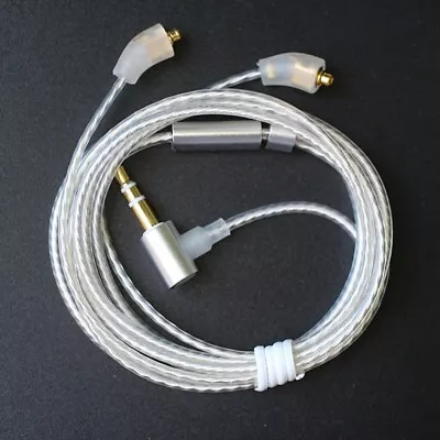3.5mm MMCX Cable For SHURE SE535 SE215 Xelento L Bending Silver Plated Copper • $19.27