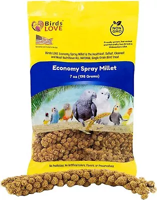 Birds Love Economy & Thin 7oz Millet Spray GMO-Free For Parrot Finch Canary • $9.44