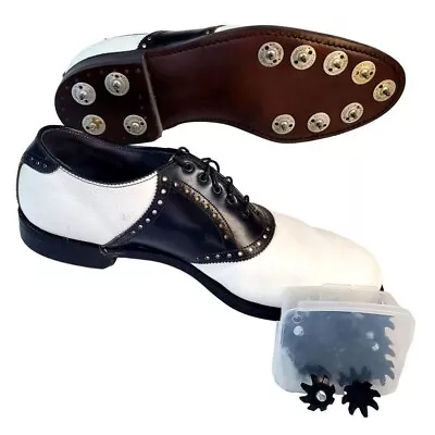 Footjoy Vintage Golf Metal Cleats Shoes Men's 11.5 C 24 Soft Widow Spikes 57527 • $321.75