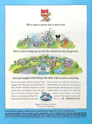 1993 DISNEY Vacation Club Resort Timeshare Plan Vintage PRINT AD • $9.95