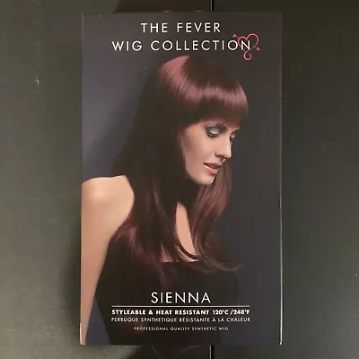 The Fever Wig Collection - Sienna - Long Feathered With Fringe - Black Cherry • $27.48