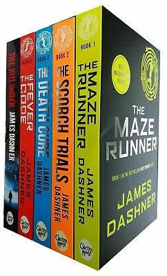 Maze Runner Series James Dashner 5 Books Set Fever CodeDeath CureScorch Trials • £18.95