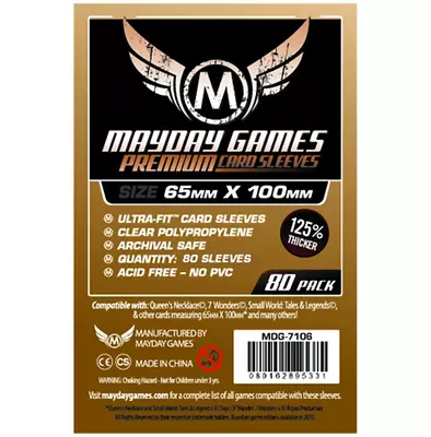 Mayday Games Premium Magnum Copper Sleeves - 80 Pack - 65 X 100 Mm (M) • £3.74