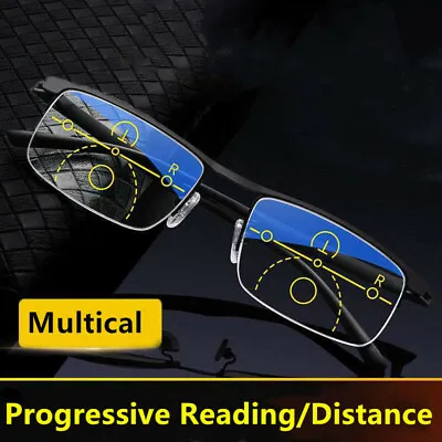 $9.89 • Buy Smart Zoom Reading Glasses Progressive Multi-Focus Computer Anti-Blue Light Ray 