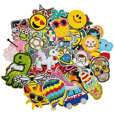 Mixed Cartoon Iron On Patches No Sewing Patches For Clothes Jeans Embroidered AU • $11.25