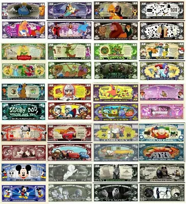 Set Of 20 Uniquely Animated Million Dollar Bill Funny Money Notes + Free Sleeves • $12.55