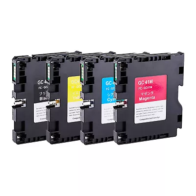 £23.29 • Buy Sublimation GC41 4PCS Ricoh Ink Cartridge For Afcio SG2010 2100 3110 3100 7100