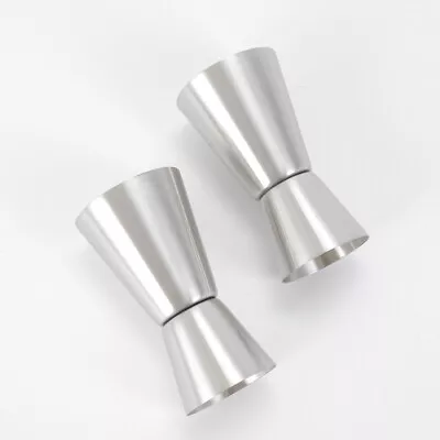 Double Jigger Stainless Steel Cocktail Measuring Cup 25ml 50ml Milk Whiskey • £6.79