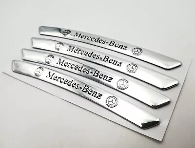 4PC Set 3D Chrome Logo Emblem Badge Sport Wheels Rim Sticker Decal For Mercedes • $19.88