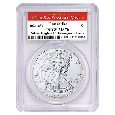 2021 (S) $1 American Silver Eagle PCGS MS70 Emergency Issue FS San Francisco ... • $59