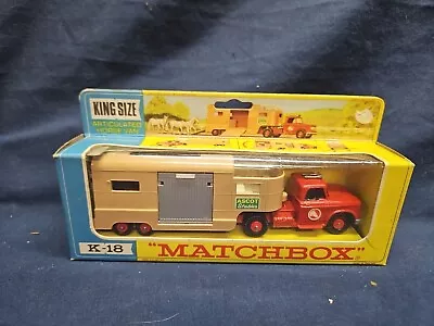 Matchbox  King Size K-18 Articulated Horse Van In Box • $51