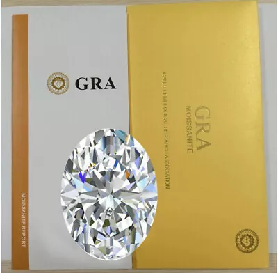 Loose Moissanite Oval Cut Real Gem Stone W. GRA Certificate All Sizes VVS1 D • $155.99