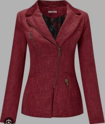 Stunning Joe Browns  Zealous Zip  Jacket Coat Blazer 14 Spring Summer • £26.95