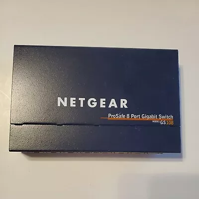 NETGEAR PROSAFE 8 PORT GIGABIT SMART SWITCH GS108 V2 • $27.99