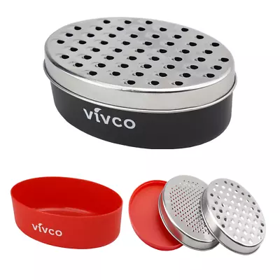 Cheese Grater 2 Piece Vegetable Storage Container Course & Fine By Vivco • £8.99