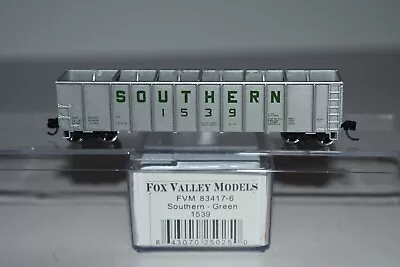 N Scale Fox Valley Models Southern Silver Sided Woodchip Gondola 1539 C36839 • $24.99