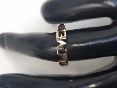 Vintage 1979 9CT 375 Birmingham Hallmark Yellow Gold Love Word Ring Size Q 2.20g • $19.08