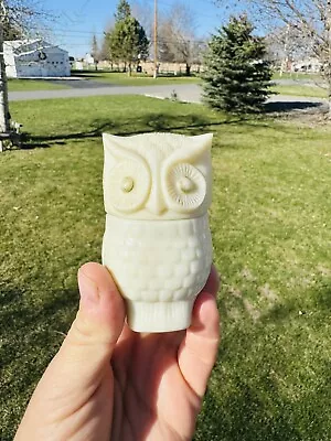 Vintage 70s Milk Glass Owl Avon Bottle • $9