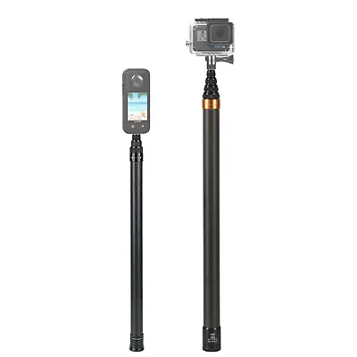 Carbon Fiber Invisible Selfie Stick Extended Monopod Pole For For Insta360 GoPro • $27.79