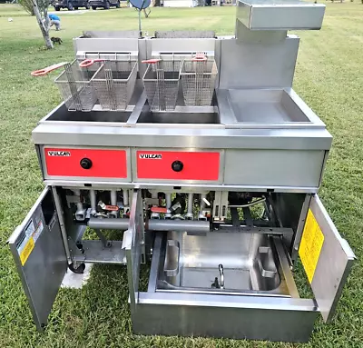 Vulcan Double Fryer Model# 3GRS45F Propane Paperless Filtration! XTRA Clean! • $5950