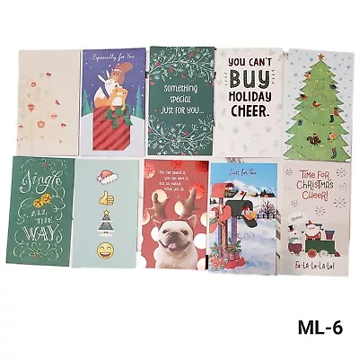 Money Gift Card Holder Christmas Cards With Envelopes - Lot Of 10 • $10