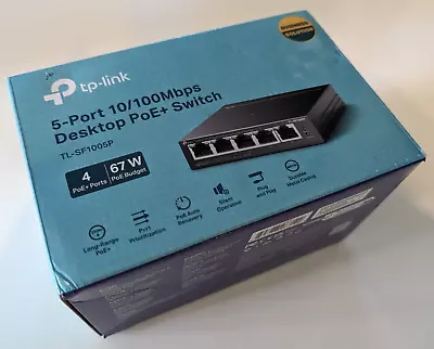 TP-LINK (TL-SF1005P) 5 Port Desktop PoE+ Ethernet Switch • $3.25