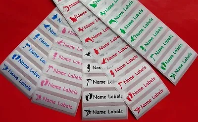 Stick On Waterproof School Custom Printed Children Name Tags Labels Stickers  • £1.99