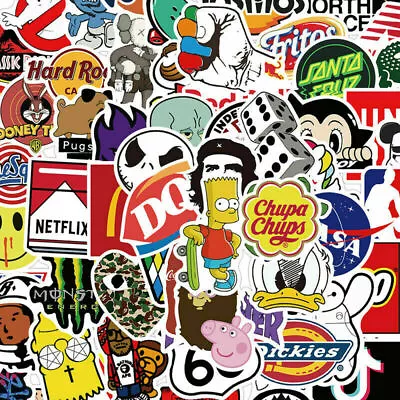 100 Random Vinyl Decal Graffiti Sticker Bomb Waterproof Laptop Stickers Skate • $5.99