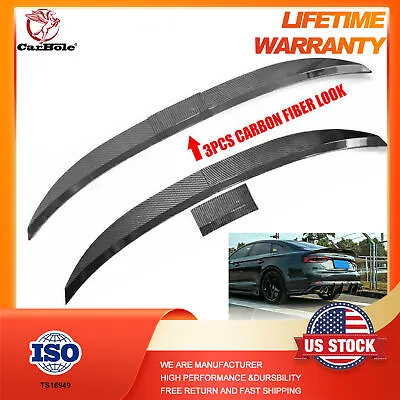 Adjustable Carbon Fiber Look Rear Window Roof Spoiler Visor Universal -3x USKY • $35.69