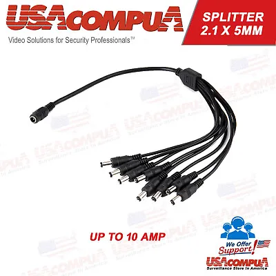 DC Power Splitter Cable 5.5x2.1mm 1 Female To 8 Male Plug Adapter CCTV Camera • $6.99